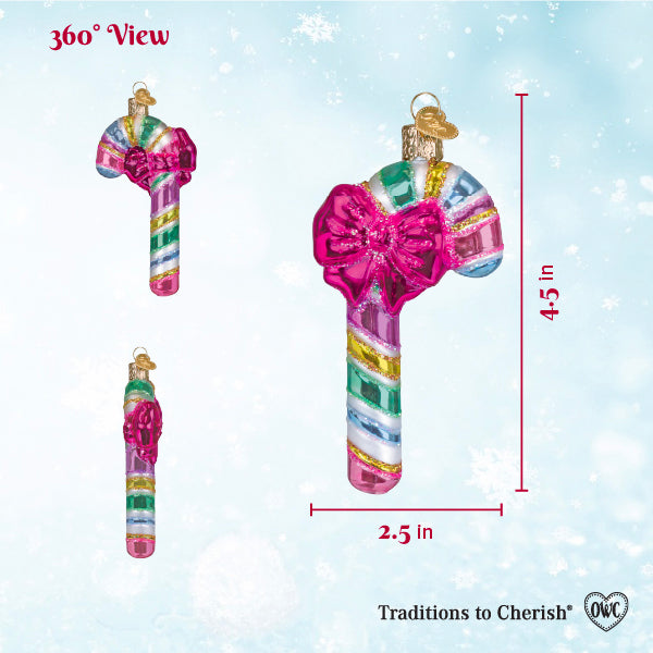 Pastel Candy Cane Ornament
