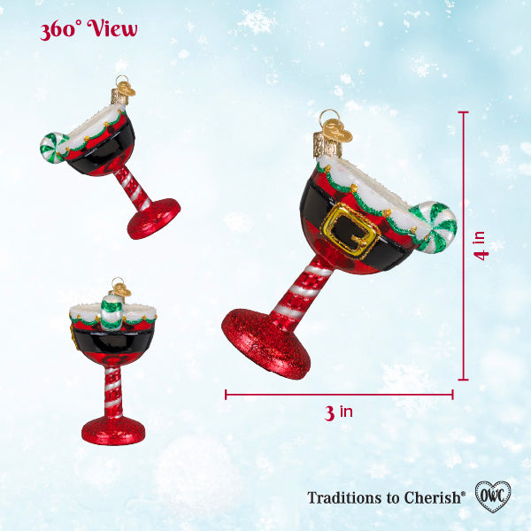 Santa Cocktail Ornament
