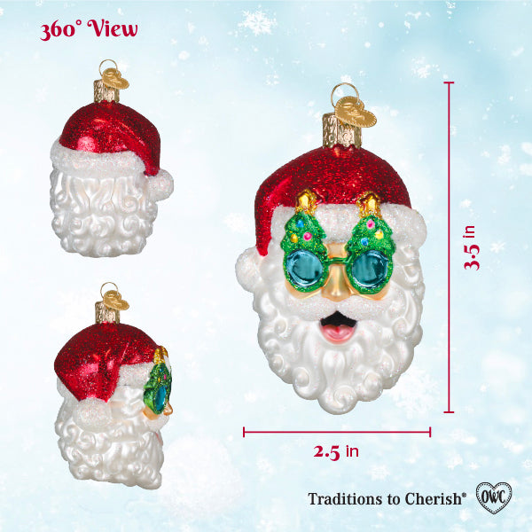 Christmas Tree Shades Santa Ornament
