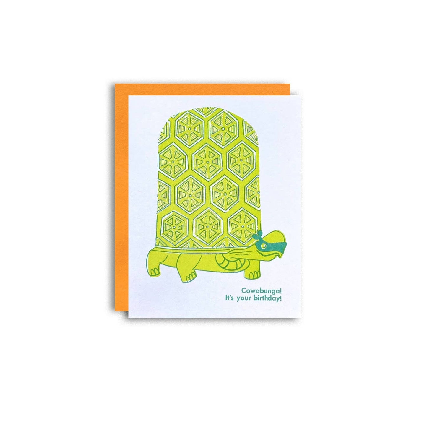 Cowabunga Birthday - Risograph Greeting Card
