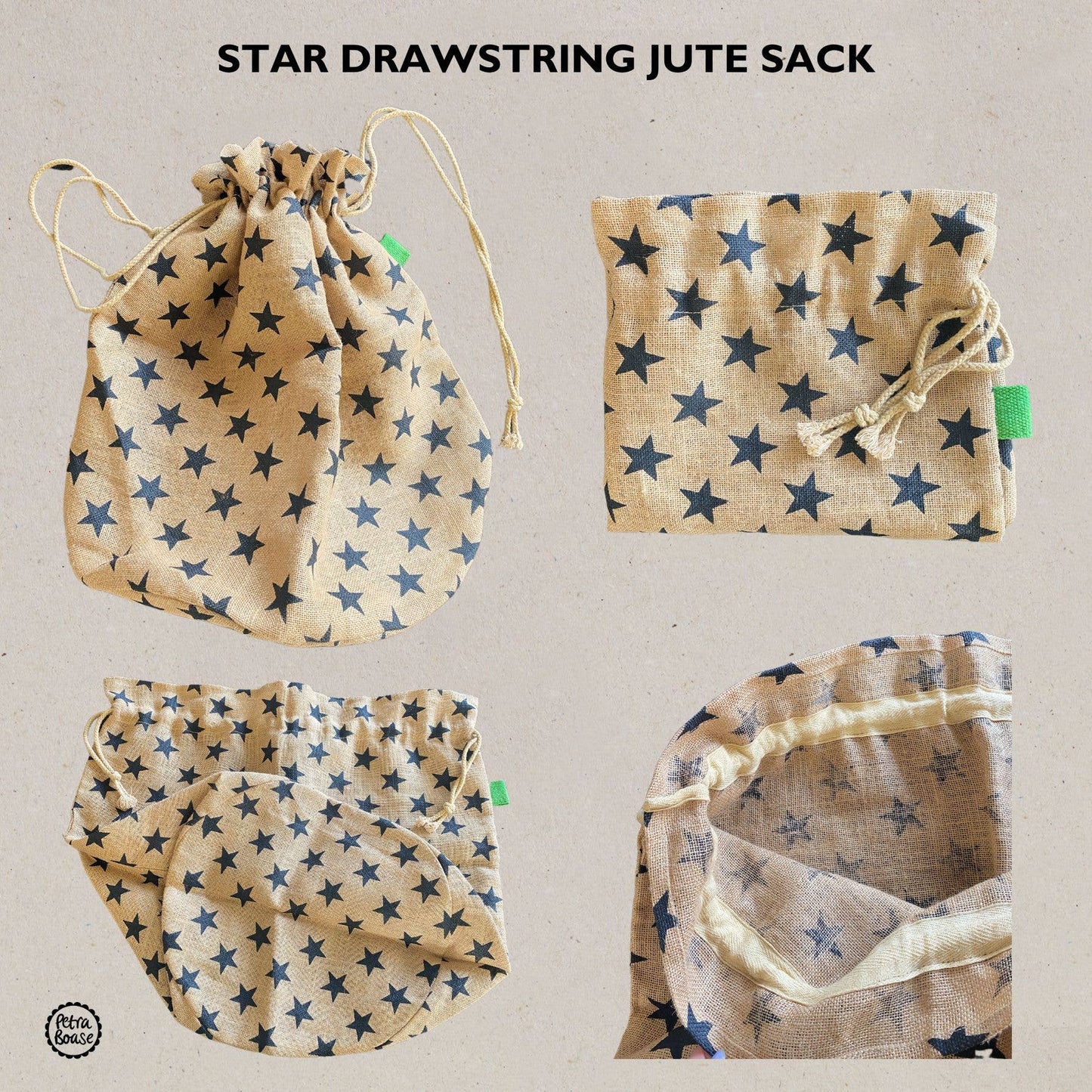 Christmas Star Sack -Black
