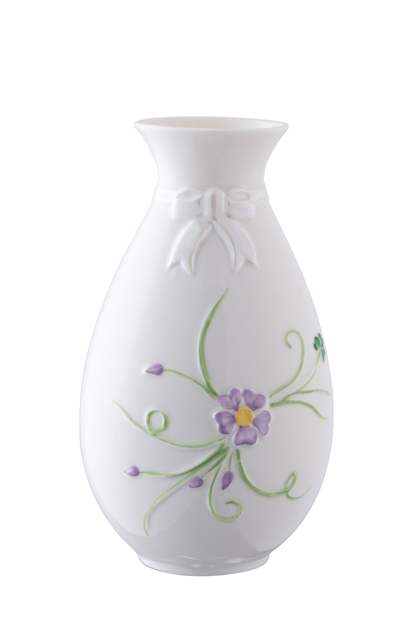 Belleek Ribbon Spill Vase