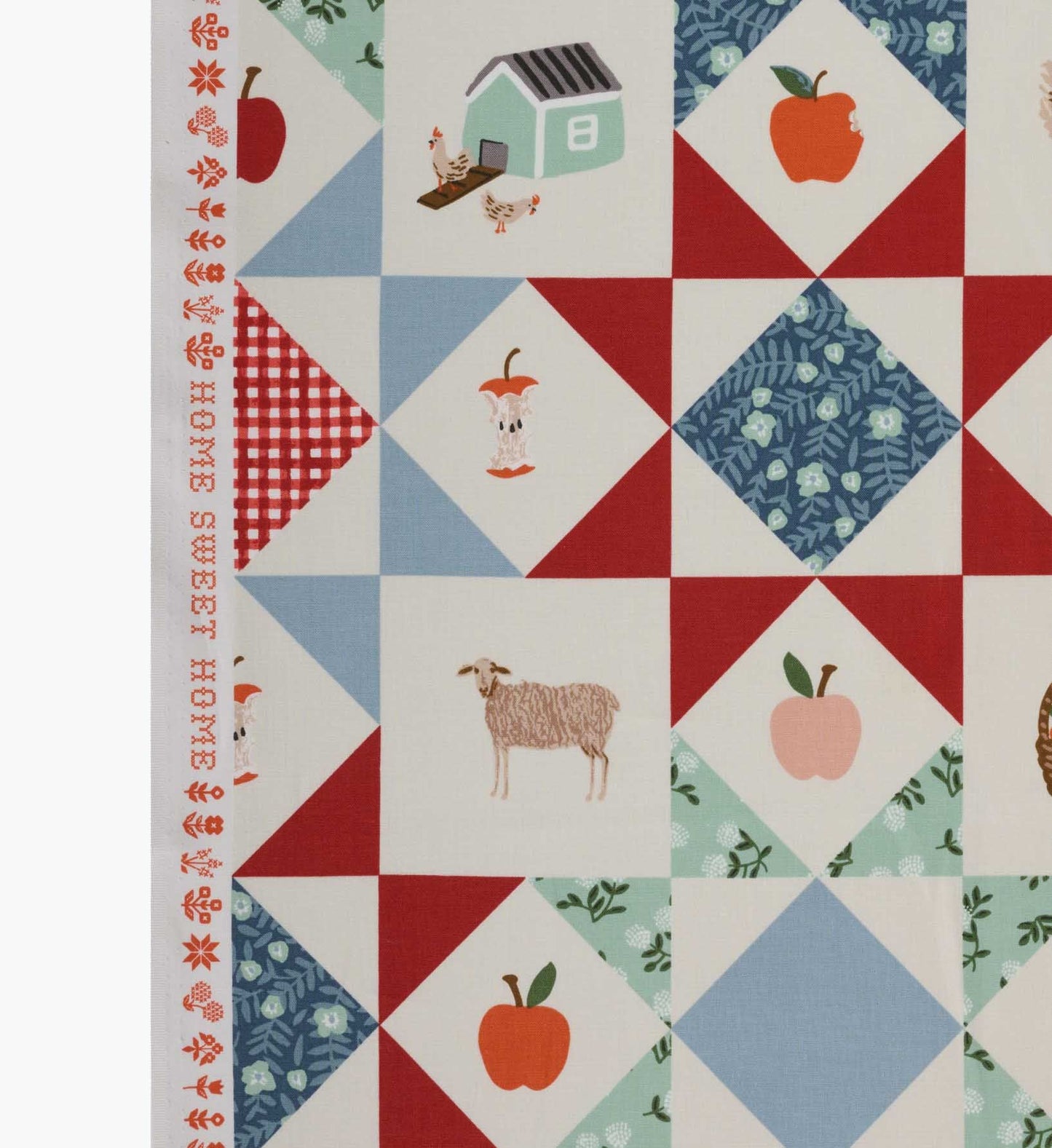 Farmhouse Quilt Cotton Fabric - Slate