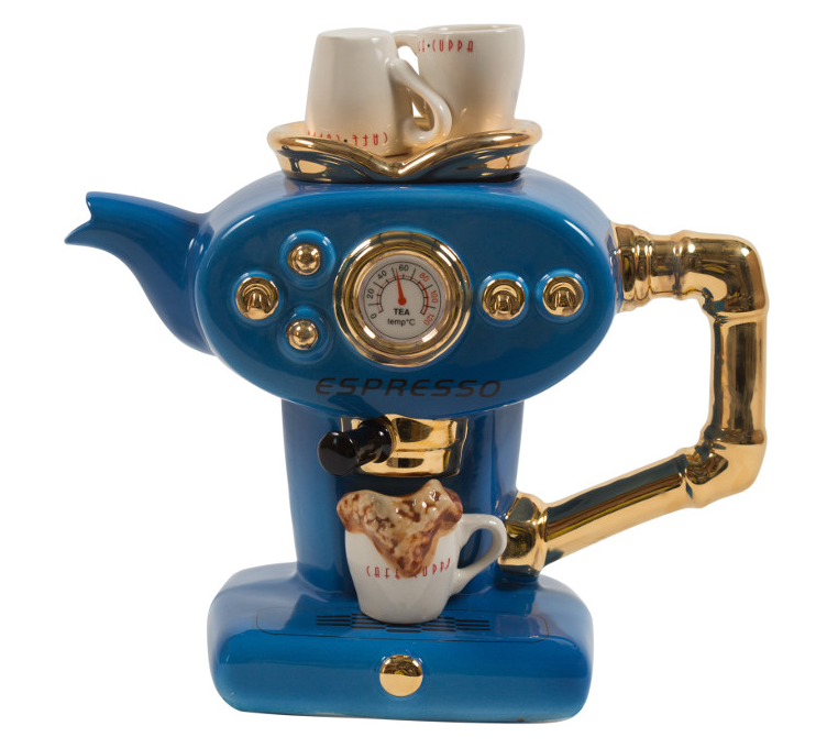 Ceramic Inspirations Blue Single Espresso Large Teapot