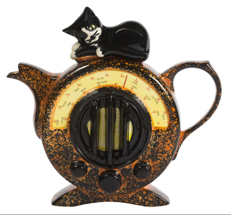 Ceramic Inspirations Cat Radio Medium Teapot