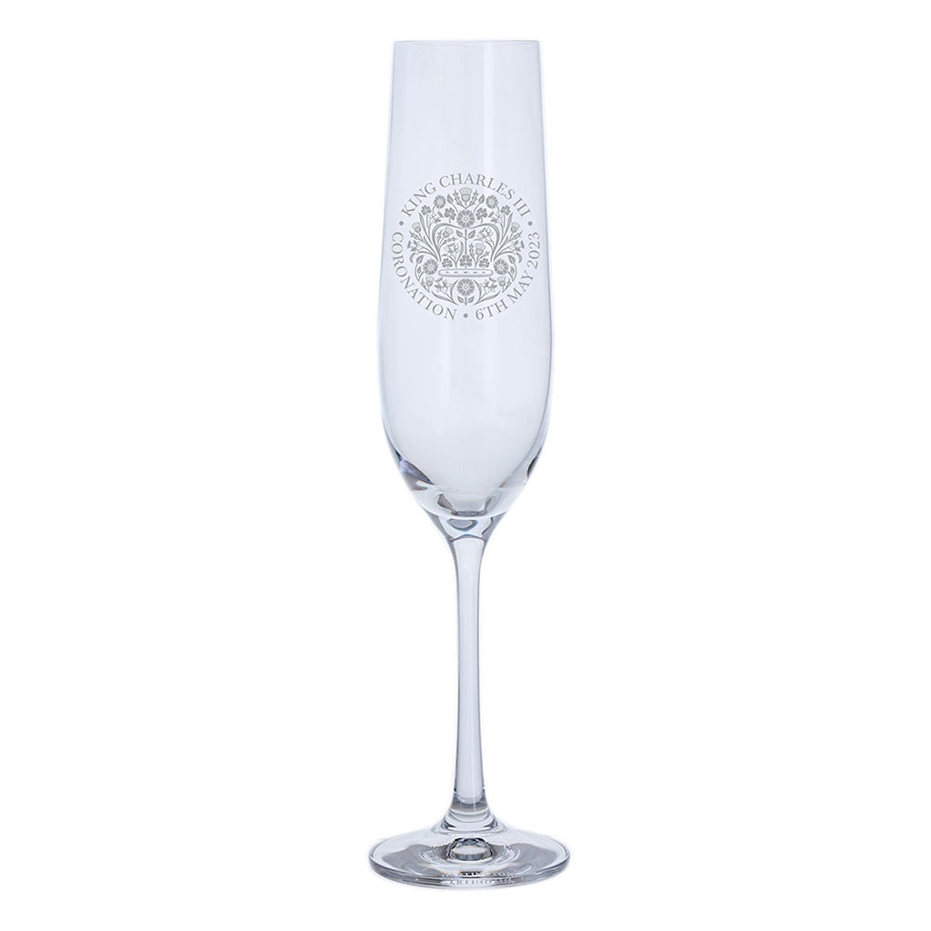 Dartington Coronation Emblem Champagne Glass