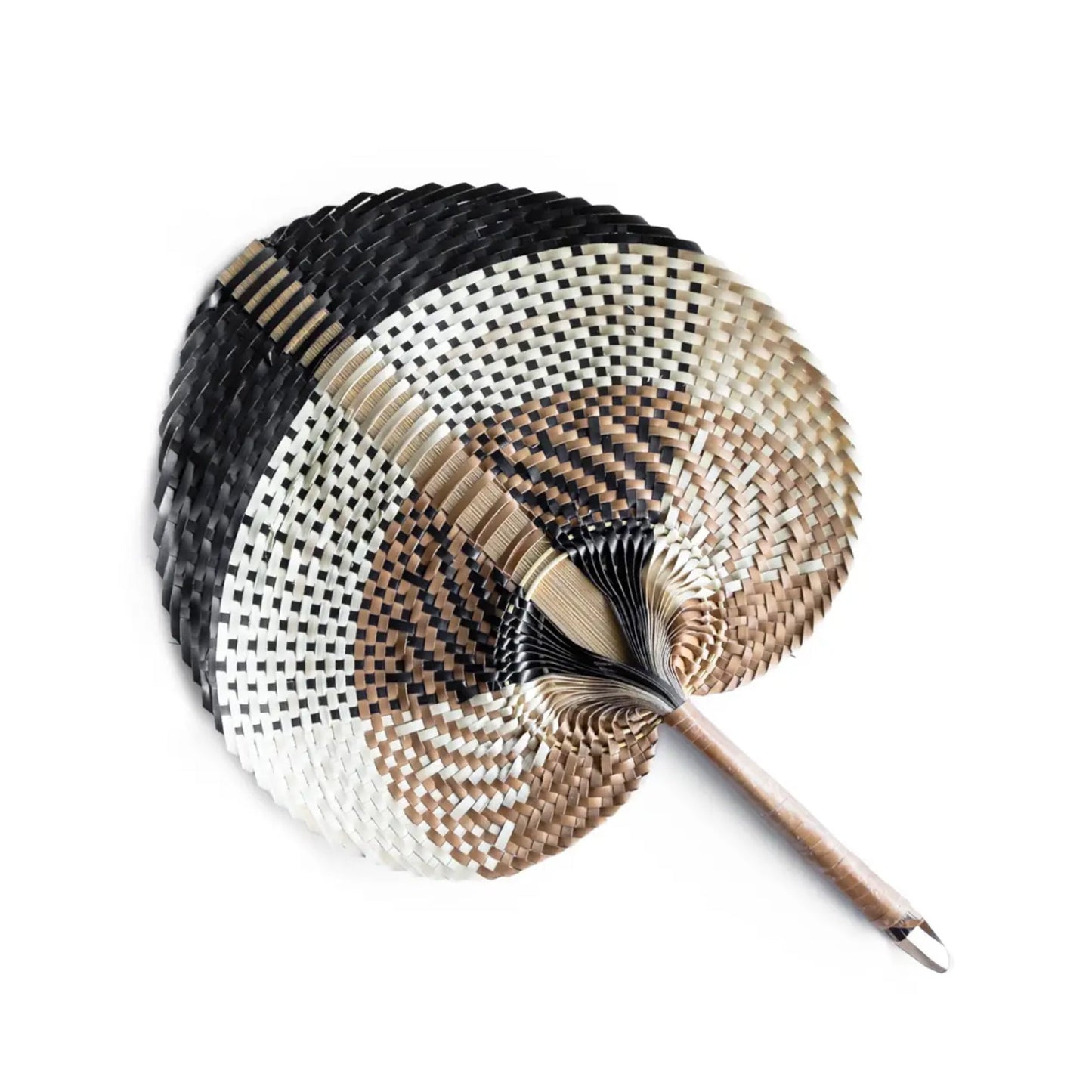 Raffia Rattan Wicker Woven Straw Hand Fan