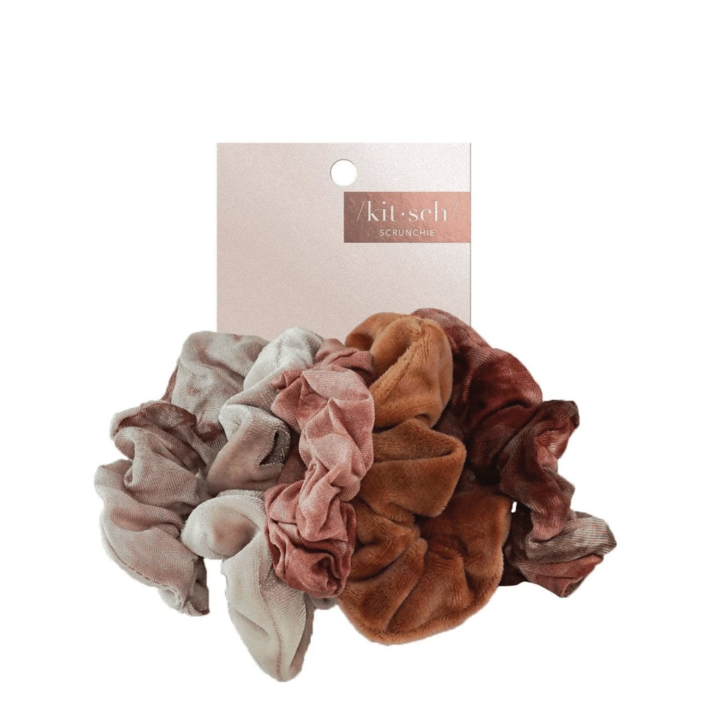 rust tie dye scrunchies