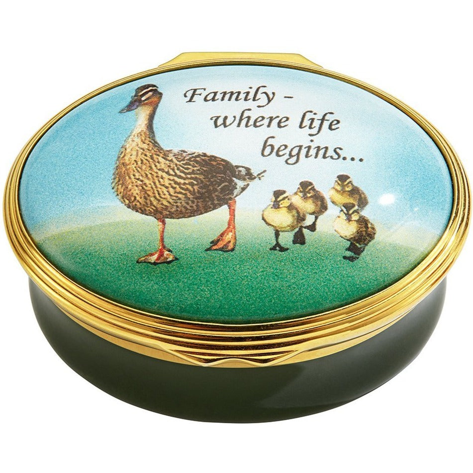 Halcyon Days Family... Where Life Begins Enamel Box