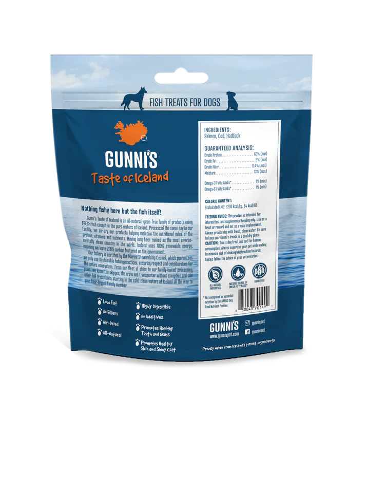 Gunni's A Taste Of Iceland Salmon Wafers 5 Oz.