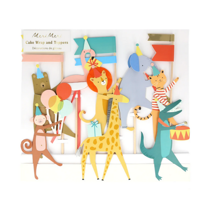 Animal Parade Cake Wrap & Toppers