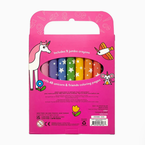Carry Along Crayon & Coloring Book Kit -Unicorn Pals