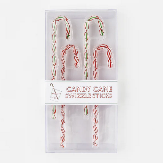 Cocktails with Santa Stir Sticks in Gift Box - Set of 4