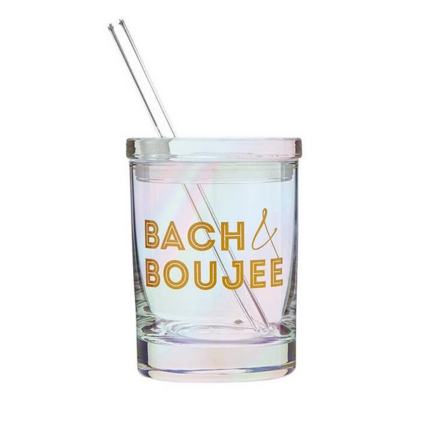 Glass DOF with Lid and Straw - Bach Boujee