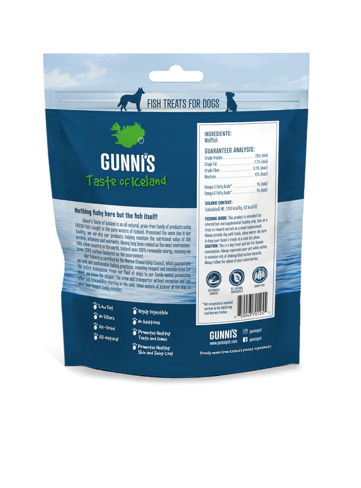 Gunni's Taste of iceland Wolffish Skin Chips