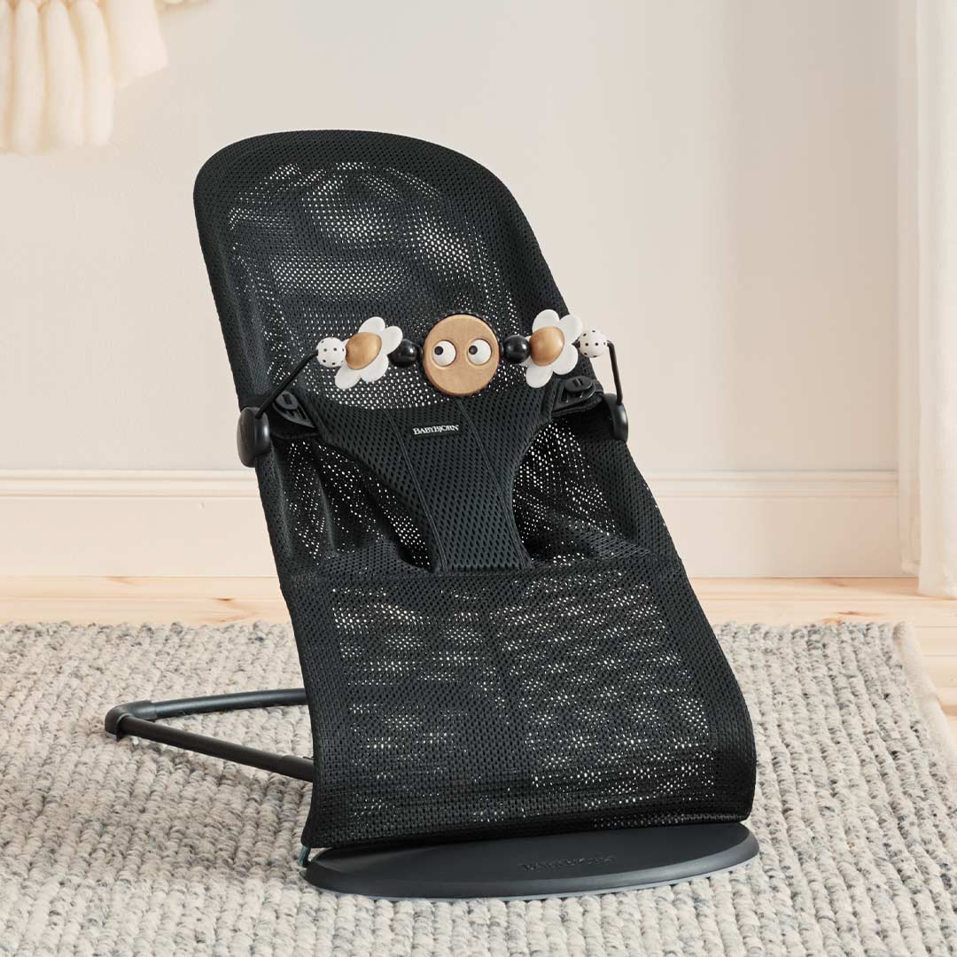 BabyBjorn Bouncer Toy - Googly Eyes - Black + White