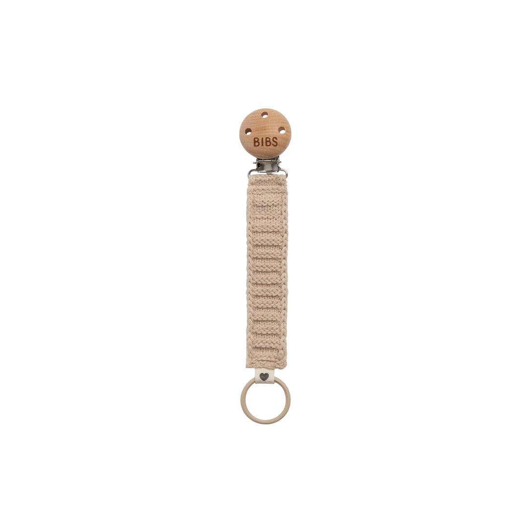 BIBS Pacifier Clip - Vanilla - Knitted