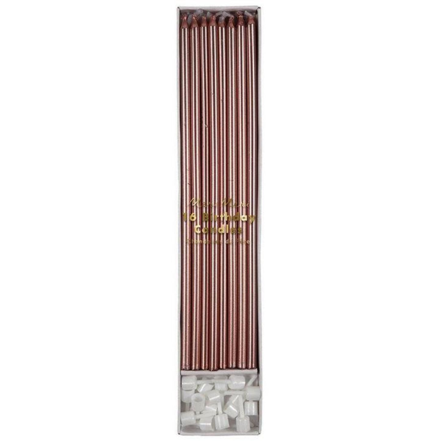 rose gold tall candles