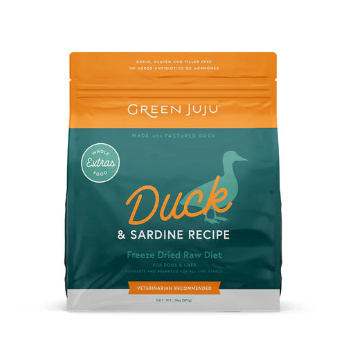 Green Juju Extras Duck & Sardine – Complete & Balanced Freeze-Dried Meal