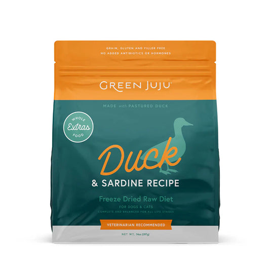 Green Juju Extras Duck & Sardine – Complete & Balanced Freeze-Dried Meal