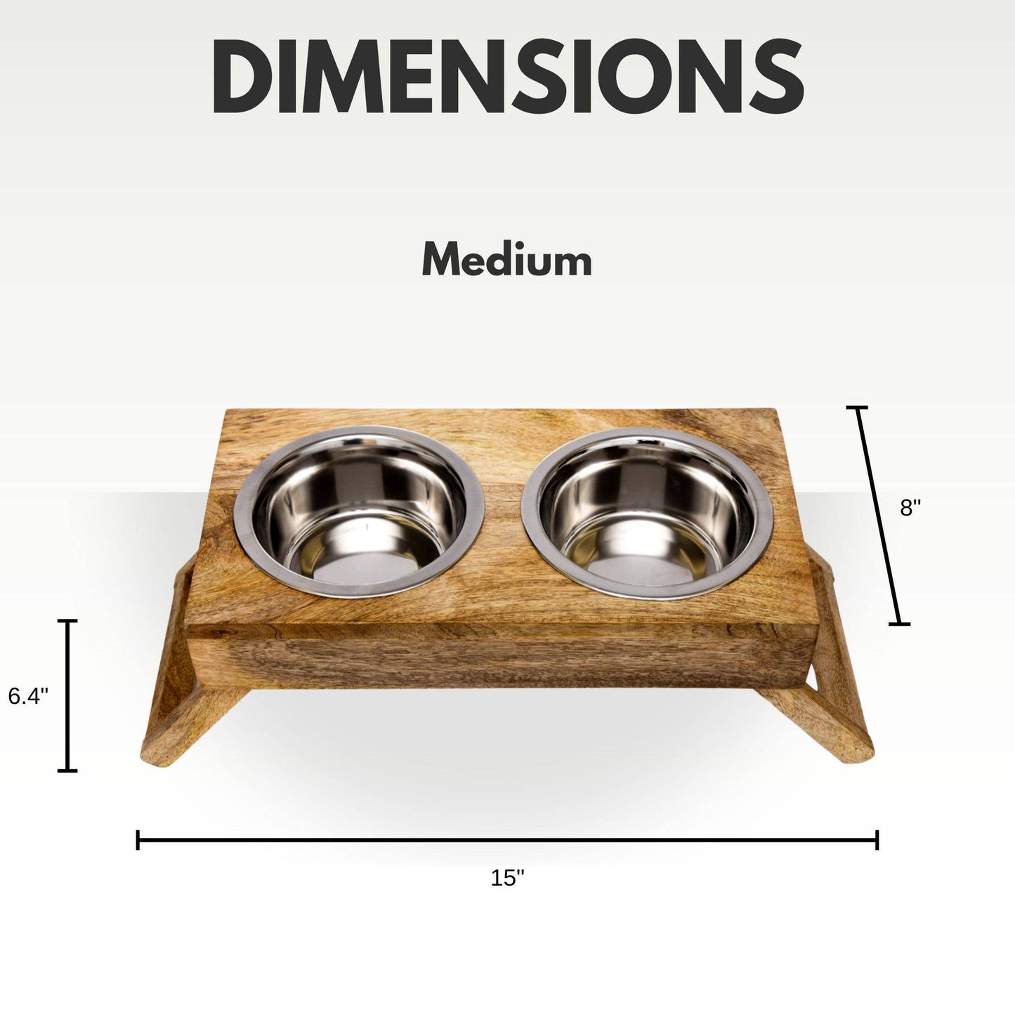 Jojo Modern Pets - Eco-Friendly Elevated Dog Wood Feeder in Natural Wood Finish