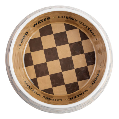 Haute Diggity Dog - Checker Chewy Vuiton Bowl - 3 Sizes!! Dog Bowls