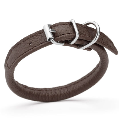 Dogline - Soft Leather Round Collar