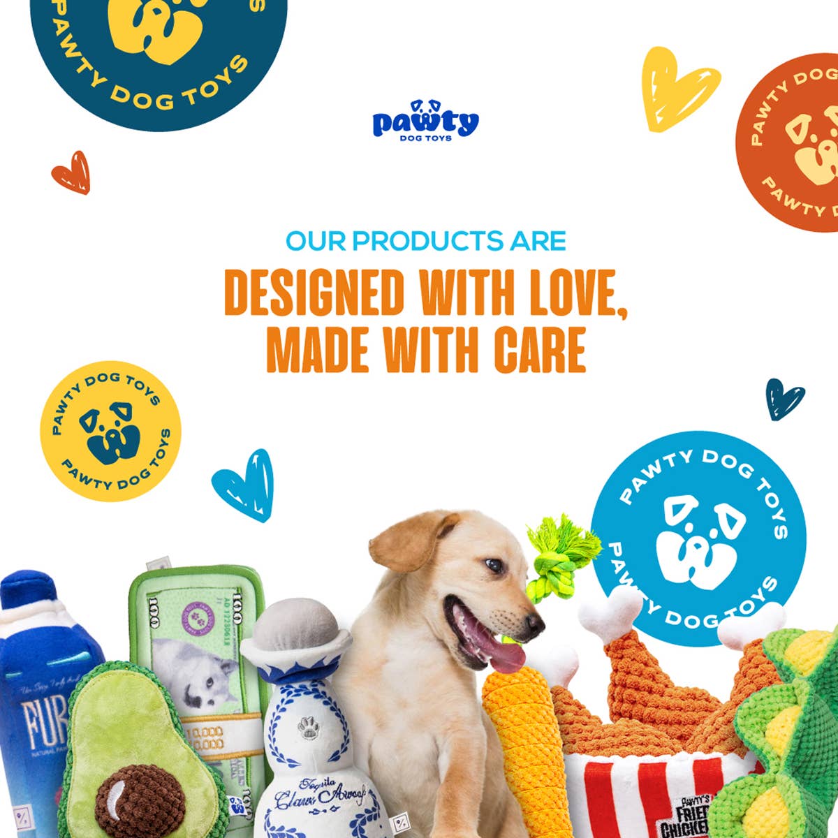 PAWTY Dog Toys - Paws-la Doge