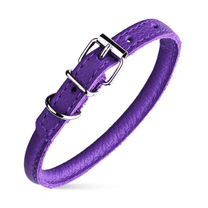 Dogline - Soft Leather Round Collar