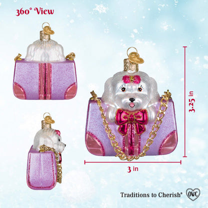 Posh Pup In Purse Ornament