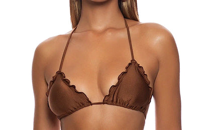 Wavey Triangle-Wavey Tie Side Ruched Back Bikini