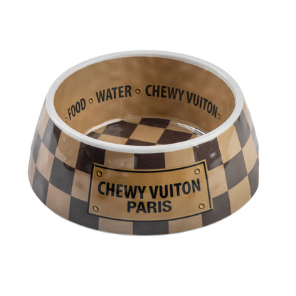 Haute Diggity Dog - Checker Chewy Vuiton Bowl - 3 Sizes!! Dog Bowls