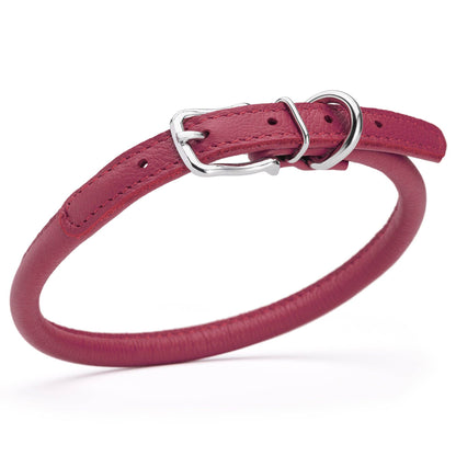 Dogline - Soft Leather Round Collar