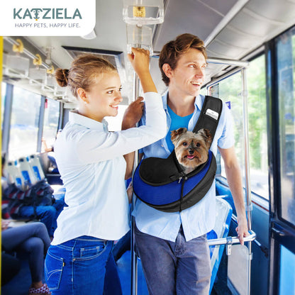 Pet Expandable Sling - Black: Green