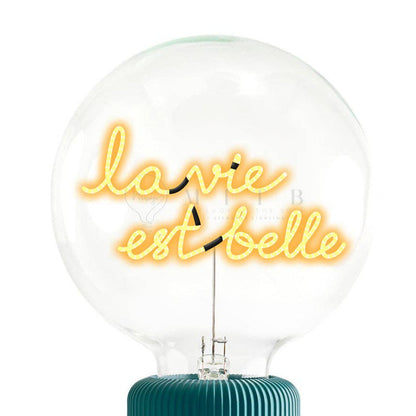 Bulb La Vie Est Belle With Base Table Lamp Portable Nomad