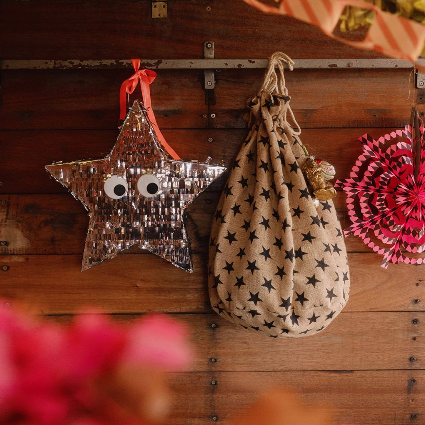 Christmas Star Sack -Black