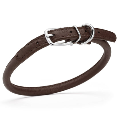 Dogline - Soft Leather Round Collar