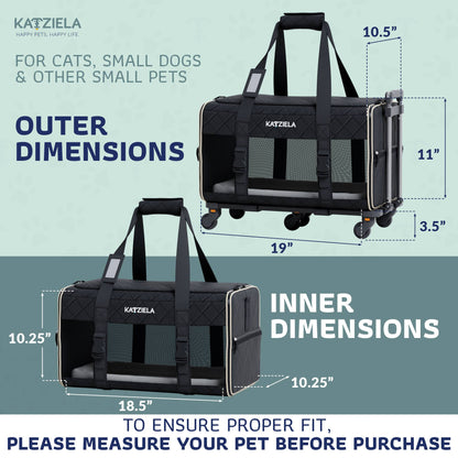 Katziela - Katziela® Quilted Chariot PRO Pet Carrier