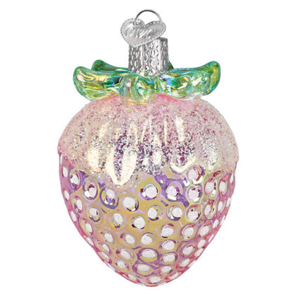 Shimmering  Strawberry Ornament