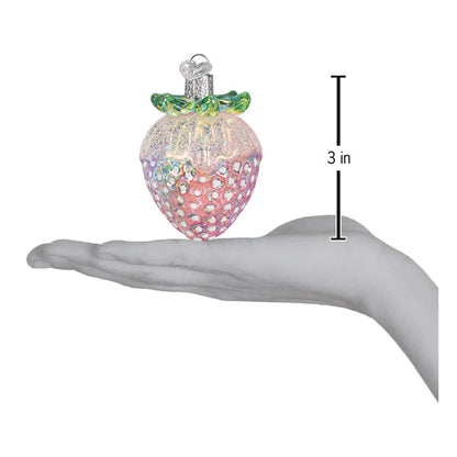 Shimmering  Strawberry Ornament