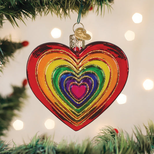 Rainbow Heart Ornament