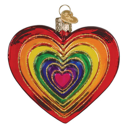 Rainbow Heart Ornament