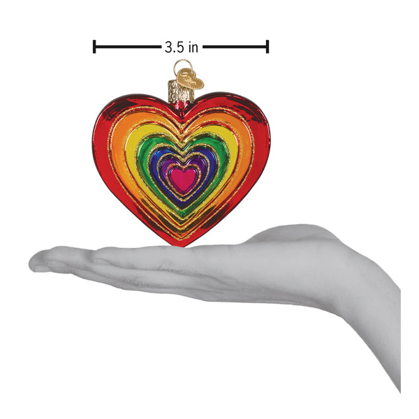 Rainbow Heart Ornament