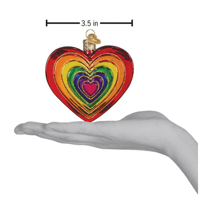 Rainbow Heart Ornament