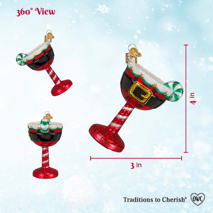 Santa Cocktail Ornament