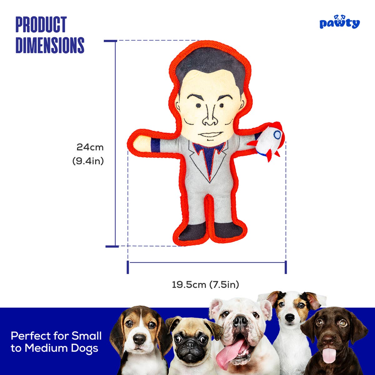PAWTY Dog Toys - Paws-la Doge
