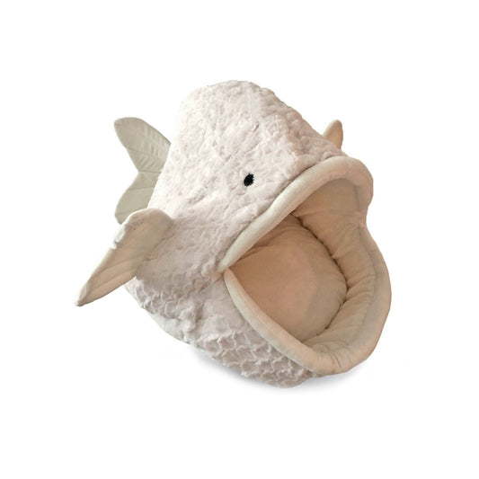 Nandog Pet Gear - White Fish Dog Bed & Cat Hut