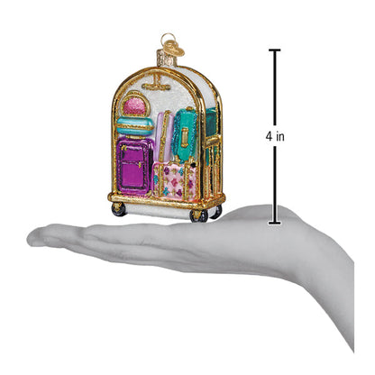 Hotel Luggage Cart Ornament