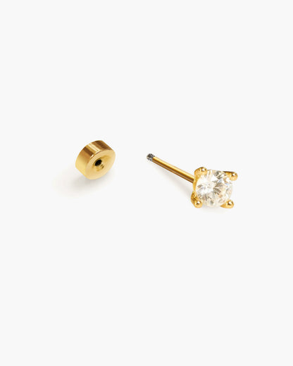 Single Shining Flat Back Helix Earring
