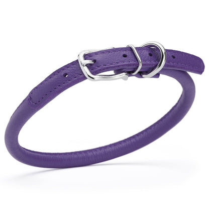 Dogline - Soft Leather Round Collar